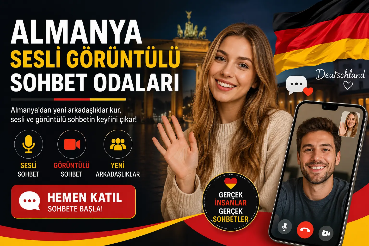 Almanya Sesli Görüntülü Sohbet Odaları